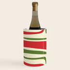 Palm Springs Mid Century Modern Abstract Pattern in Retro Christmas Green Red Cream Wine Chiller Gallery Image 2