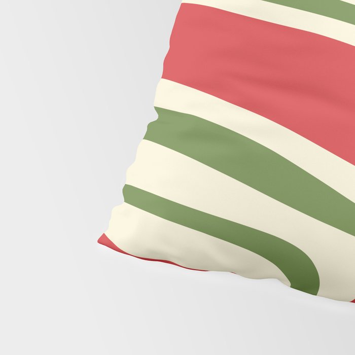 Palm Springs Mid Century Modern Abstract Pattern in Retro Christmas Green Red Cream Pillow Sham Gallery Image 4