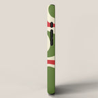 Palm Springs Mid Century Modern Abstract Pattern in Retro Christmas Green Red Cream iPhone Case Gallery Image 2