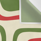 Palm Springs Mid Century Modern Abstract Pattern in Retro Christmas Green Red Cream Wall Tapestry Gallery Image 3