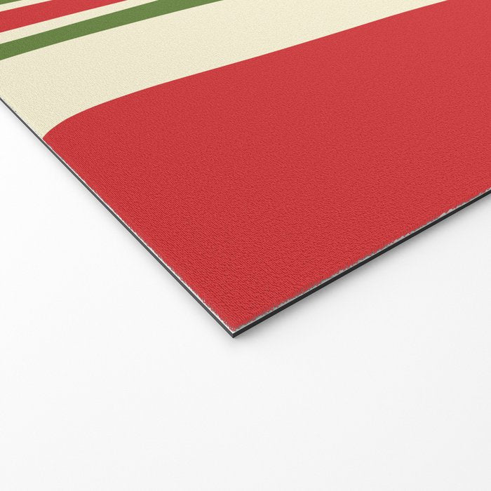Palm Springs Mid Century Modern Abstract Pattern in Retro Christmas Green Red Cream Welcome Mat Gallery Image 2