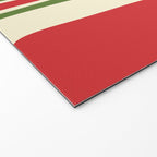 Palm Springs Mid Century Modern Abstract Pattern in Retro Christmas Green Red Cream Welcome Mat Gallery Image 2