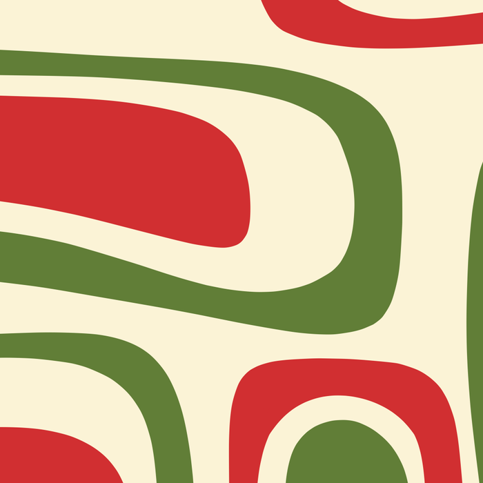 Palm Springs Mid Century Modern Abstract Pattern in Retro Christmas Green Red Cream Coffee Mug Gallery Image 2