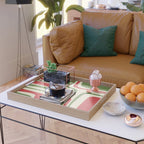 Palm Springs Mid Century Modern Abstract Pattern in Retro Christmas Green Red Cream Serving Tray Gallery Image 2