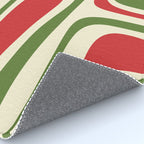 Palm Springs Mid Century Modern Abstract Pattern in Retro Christmas Green Red Cream Rug Gallery Image 4