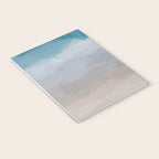 Beach Dream II - Aqua Blue Ocean Shore Break Waves Horizon Sandy Abstract Ocean Painting Art Print Notebook Gallery Image 3