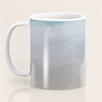Beach Dream II - Aqua Blue Ocean Shore Break Waves Horizon Sandy Abstract Ocean Painting Art Print Coffee Mug Gallery Image 3