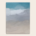 Beach Dream II - Aqua Blue Ocean Shore Break Waves Horizon Sandy Abstract Ocean Painting Art Print Notebook Gallery Image 4
