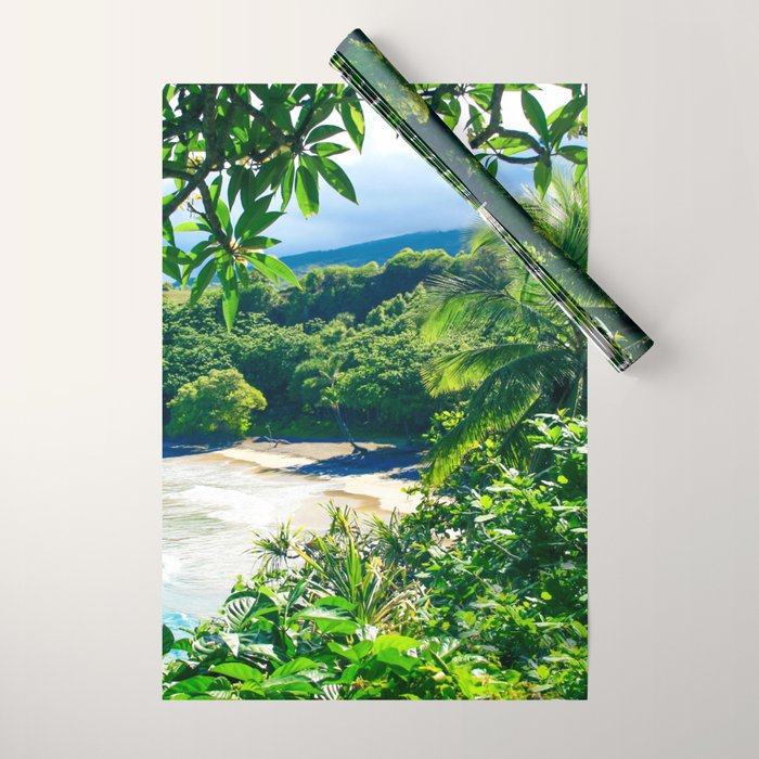 Hamoa Beach Hana Maui Hawaii Wrapping Paper Gallery Image 1