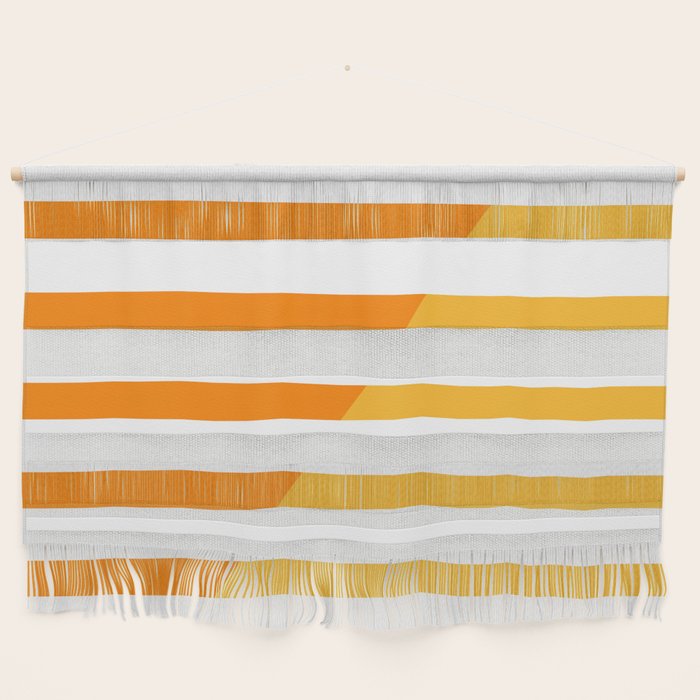 Beach Stripes Orange Yellow Wall Hanging Gallery Image 1