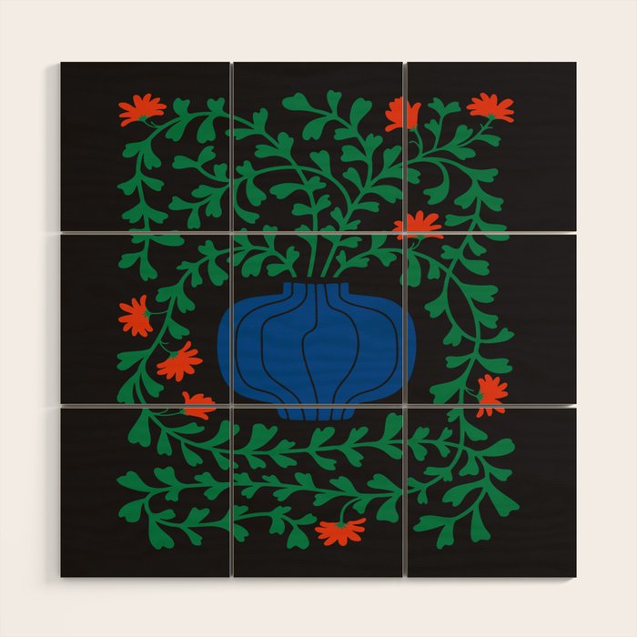 Summer Bloom: Midnight Rain Forest Wood Wall Art Gallery Image 1