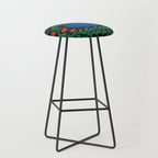 Summer Bloom: Midnight Rain Forest Stool Gallery Image 1