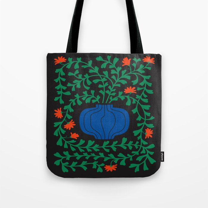 Summer Bloom: Midnight Rain Forest Tote Bag Gallery Image 1