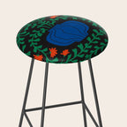 Summer Bloom: Midnight Rain Forest Stool Gallery Image 2