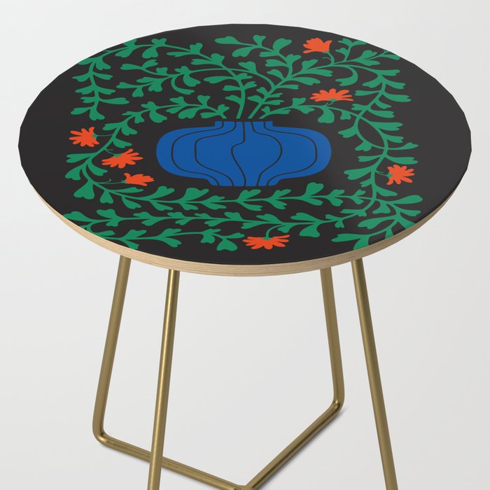 Summer Bloom: Midnight Rain Forest Side Table Gallery Image 2