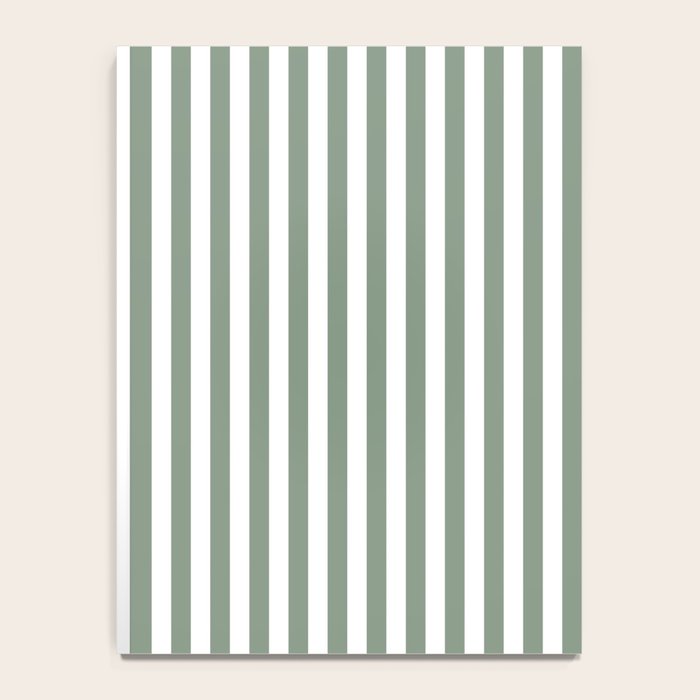Sage Green Stripes Notebook Gallery Image 4