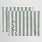 Sage Green Stripes Placemat Gallery Image 1