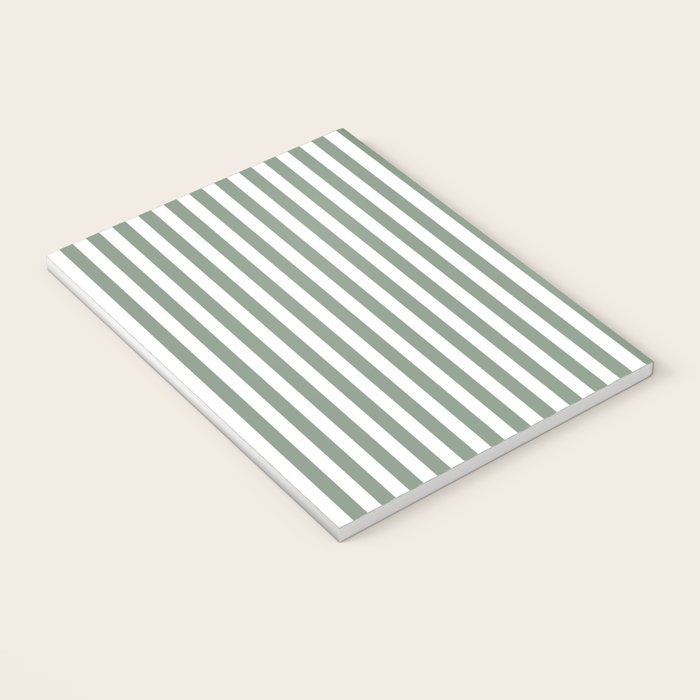 Sage Green Stripes Notebook Gallery Image 3
