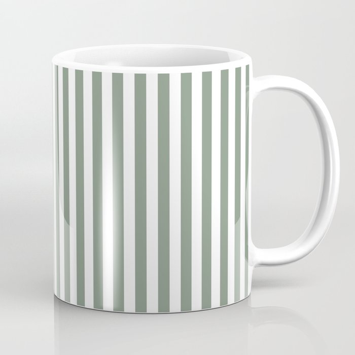 Sage Green Stripes Coffee Mug Gallery Image 1