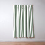 Sage Green Stripes Window Curtain Gallery Image 3