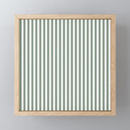 Sage Green Stripes Mini Art Print Gallery Image 1