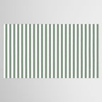 Sage Green Stripes Tablecloth Gallery Image 2