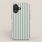 Sage Green Stripes iPhone Case Gallery Image 1