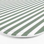 Sage Green Stripes Bath Mat Gallery Image 3