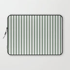 Sage Green Stripes Laptop Sleeve Gallery Image 1