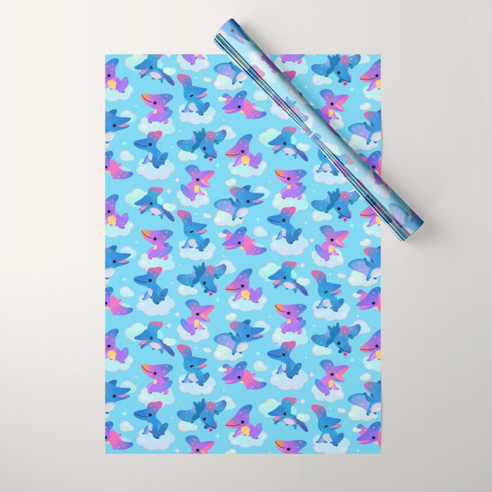Pteranodon in the blue sky Wrapping Paper Gallery Image 1
