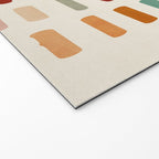 Colorful Minimalist Warm Tones Brush Strokes Design Welcome Mat Gallery Image 2