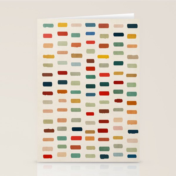Colorful Minimalist Warm Tones Brush Strokes Design Stationery Card Gallery Image 1