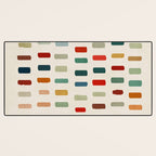 Colorful Minimalist Warm Tones Brush Strokes Design Desk Mat Gallery Image 3