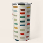 Colorful Minimalist Warm Tones Brush Strokes Design Travel Mug Gallery Image 1