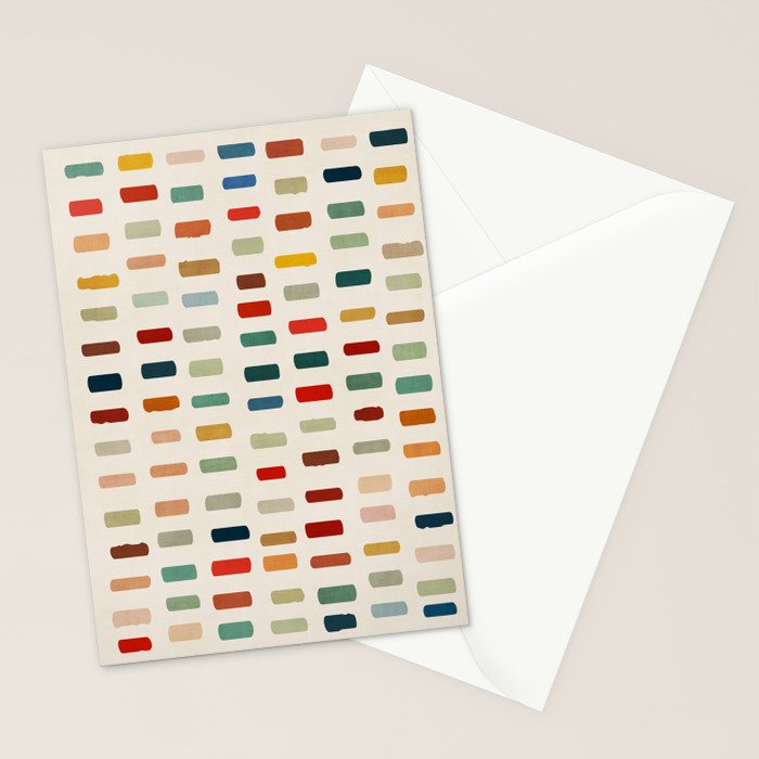 Colorful Minimalist Warm Tones Brush Strokes Design Stationery Card Gallery Image 2
