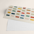 Colorful Minimalist Warm Tones Brush Strokes Design Wrapping Paper Gallery Image 2