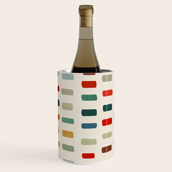 Colorful Minimalist Warm Tones Brush Strokes Design Wine Chiller Gallery Image 1
