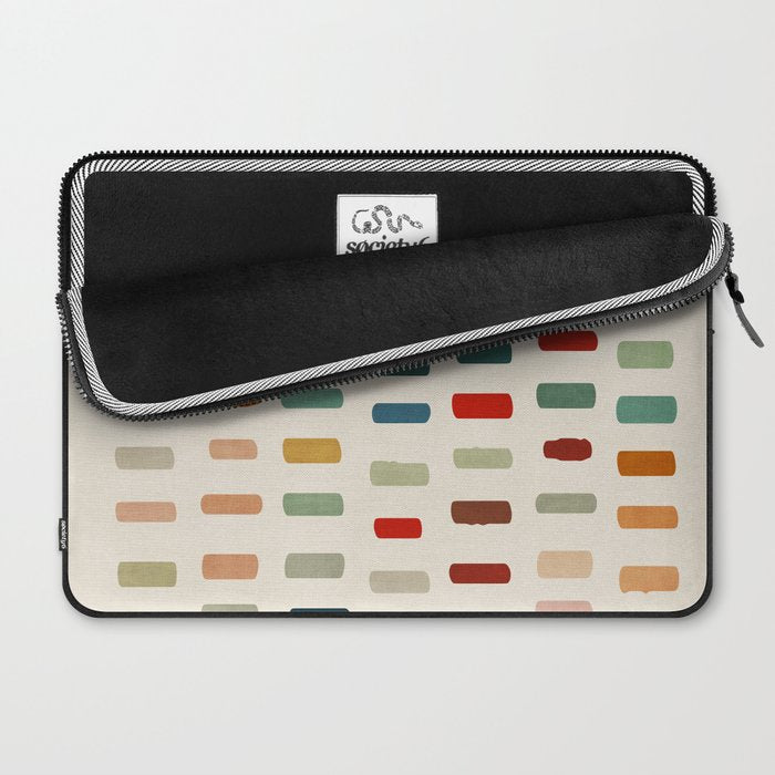 Colorful Minimalist Warm Tones Brush Strokes Design Laptop Sleeve Gallery Image 2