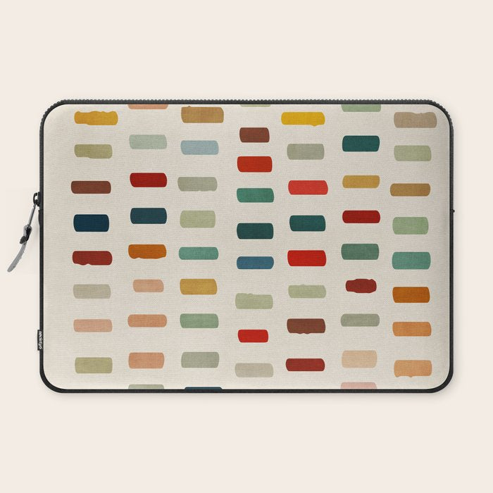 Colorful Minimalist Warm Tones Brush Strokes Design Laptop Sleeve Gallery Image 2