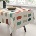 Colorful Minimalist Warm Tones Brush Strokes Design Tablecloth Gallery Image 3