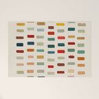 Colorful Minimalist Warm Tones Brush Strokes Design Welcome Mat Gallery Image 1