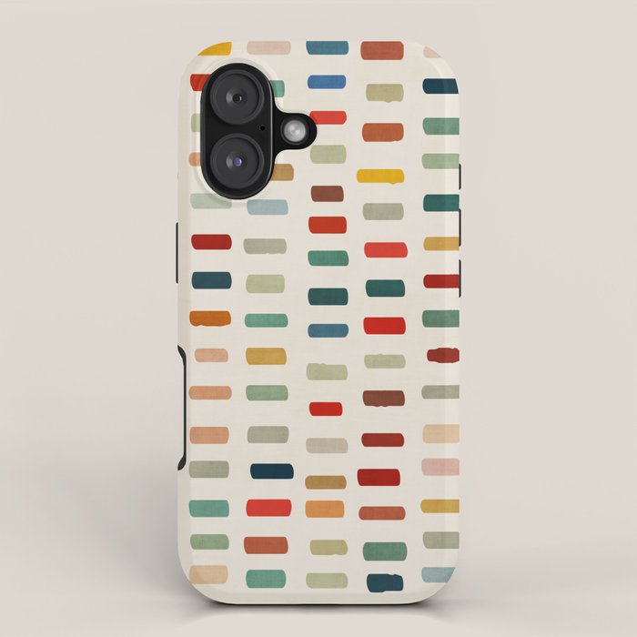 Colorful Minimalist Warm Tones Brush Strokes Design iPhone Case Gallery Image 1