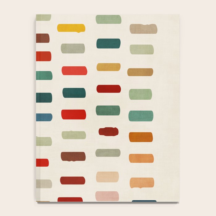 Colorful Minimalist Warm Tones Brush Strokes Design Notebook Gallery Image 4