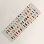 Colorful Minimalist Warm Tones Brush Strokes Design Yoga Mat Gallery Image 1