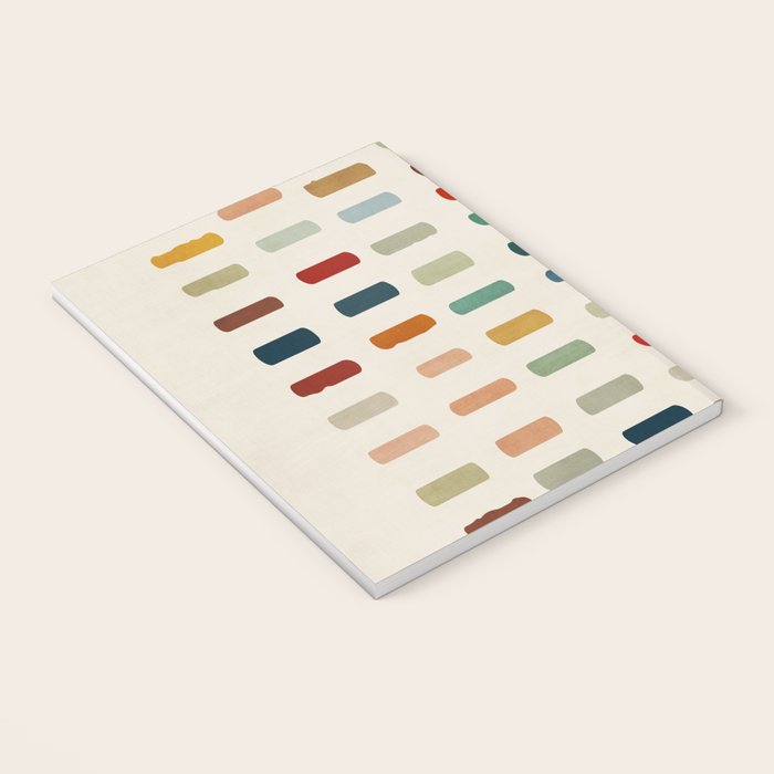 Colorful Minimalist Warm Tones Brush Strokes Design Notebook Gallery Image 3