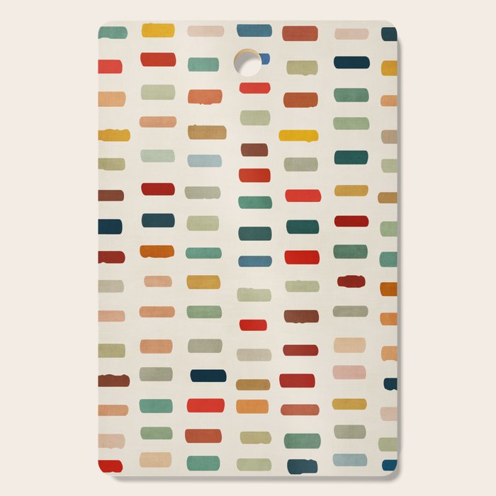 Colorful Minimalist Warm Tones Brush Strokes Design Cutting Board Gallery Image 1