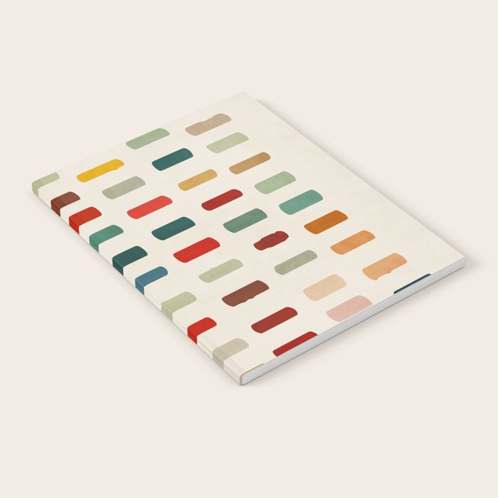 Colorful Minimalist Warm Tones Brush Strokes Design Notebook Gallery Image 1
