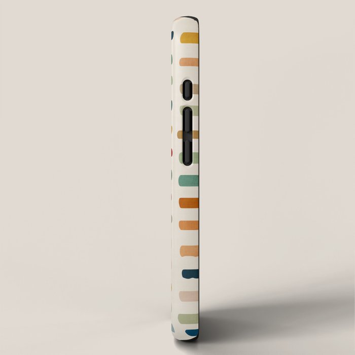 Colorful Minimalist Warm Tones Brush Strokes Design iPhone Case Gallery Image 2