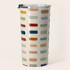 Colorful Minimalist Warm Tones Brush Strokes Design Travel Mug Gallery Image 3