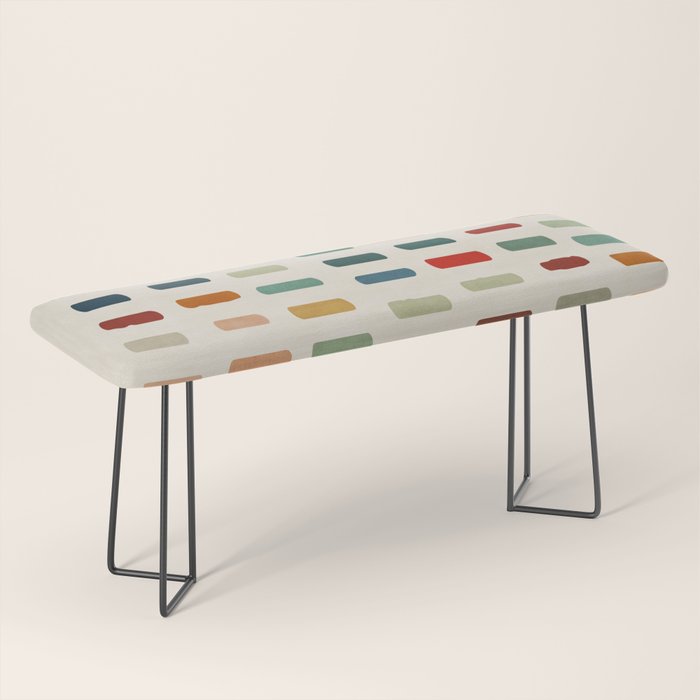 Colorful Minimalist Warm Tones Brush Strokes Design Bench Gallery Image 1